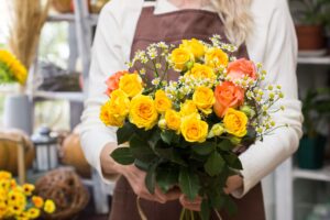 Someone visiting Flower Shops.