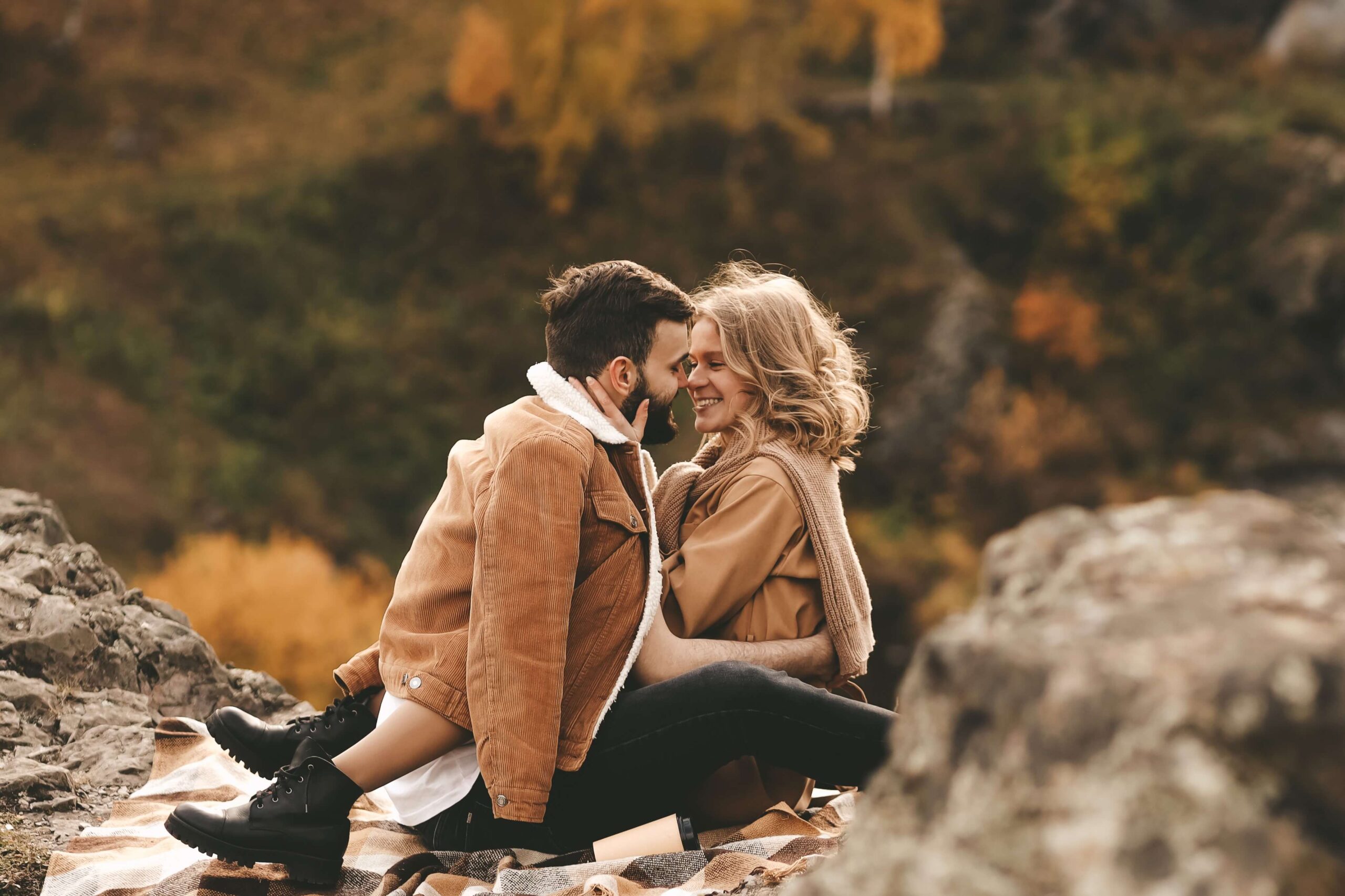 A man and a woman enjoying a Romantic Vacation in Vermont.